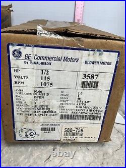 GE 3587 5KCP39NGAA04ES Furnace Blower Motor 1/2 HP 115V 1075 RPM 3 speed CCWithCW