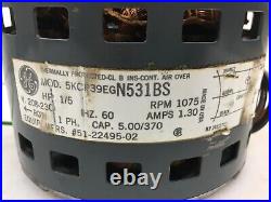 GE 5KCP39EGN531BS Furnace Blower Motor 1/5 HP 230V Rheem 51-22495-02 used #MB550