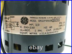 GE 5KCP39JGG921S Furnace Blower Motor 1/3 HP 200-230V 1075 RPM used #MC624
