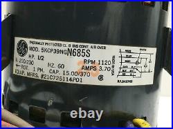 GE 5KCP39NGN685S Furnace Blower Motor 1/2 HP 200/230V 1120 RPM used #MB369