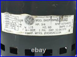 GE 5KCP39PGN160AS Furnace Blower Motor 3/4HP 1075RPM 4SPD 115V used #CMC906