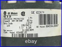 GE 5SME39HL0087 1/2HP HD44SE120 Furnace Blower Motor ONLY no module used #MC335