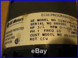 GE 5SME39SL0721 Furnace Blower Fan ECM Motor 3/4HP Carrier Bryant HD46AE121