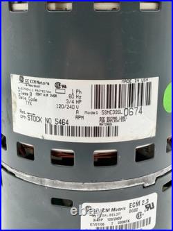 GE ECM 2.3 5SME39SL0674 Blower Motor 3/4 HP 120/240VAC 1050-RPM 60Hz 1-Phase