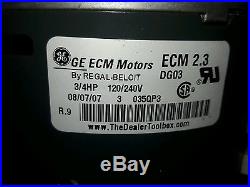GE ECM 2.3 Motors 5SME39SL0674 Furnace Blower Motor 3/4HP 120-240V DG03