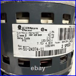 GE ECM Motor 5SME39HL0490 Blower Motor 51-24374-11 1/2 HP 2 Speed