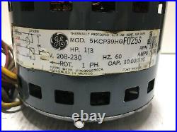 GE Furnace Blower Motor 1/3 HP 5KCP39HGF025S HC39SE207A 1075 RPM used #MB662 GE Furnace Blower Motor 1/3 HP 5KCP39HGF025S HC39SE207A 1075 RPM used #MB662