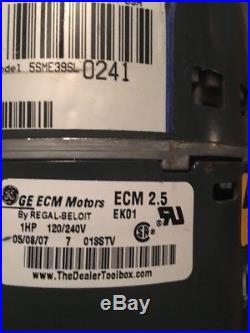 GE Genteg 5SME39SL0241 Furnace Blower Fan ECM Motor 1HP 120/240V 1PH HD52RE120