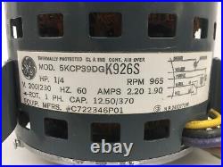 GE Motor 5KCP39DGK926S Furnace Blower Motor 1/4HP 200/230V 965 RPM used #MC588