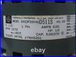 GE Motors 5KCP39HGD511S Blower Motor 1/3HP 1075RPM 115V 79A5201