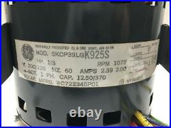 GE Motors 5KCP39LGK925S Furnace Blower Motor 1/3HP 1075RPM 208-230 V used #MB404
