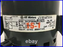 GE Motors 5KCP39NGR192S Furnace Blower Motor 1/2HP 1075RPM 115V 86H7101 #MC860