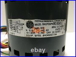 GE Motors 5KCP39PGN160AS Furnace Blower Motor 3/4HP 1075RPM 4SPD 115V used MC591