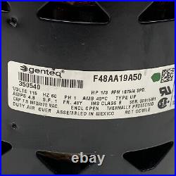 Genteq 350540 F48AA19A50 Furnace Blower Motor HB41TR104 1/3HP 115V 1075RPM/4SPD