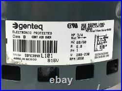 Genteq 5SME39NXL101 3/4 HP 230V Furnace Blower Motor MOT16685 CCWLE used #MB814