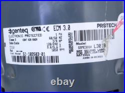 Genteq 5SME39SXL3019 ECM 3.0 3/4HP 120/240V Furnace Blower Motor 51-102603-01 Genteq 5SME39SXL3019 ECM 3.0 3/4HP 120/240V Furnace Blower Motor 51-102603-01