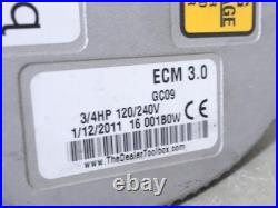 Genteq 5SME39SXL3019 ECM 3.0 3/4HP 120/240V Furnace Blower Motor 51-102603-01 Genteq 5SME39SXL3019 ECM 3.0 3/4HP 120/240V Furnace Blower Motor 51-102603-01