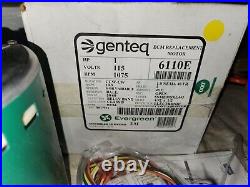 Genteq 6110E 1 HP Blower Indoor Fan Motor ECM X13 115 Volts Furnace Rheem Trane