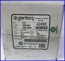 Genteq Evergreen 1/2 HP 208-230V Replaces X13 6205E Furnace Blower Motor