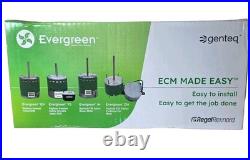 Genteq Evergreen VS Fan & Blower Motor, 1 HP 120/240V, 1050 RPM, 60 HZ, 6510VUI