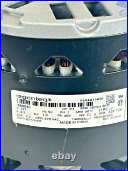 Genteq F48z52a50 1075 RPM 3 Spd 16988 Blower Motor 3/4 HP Ccwle Rotation Takeoff