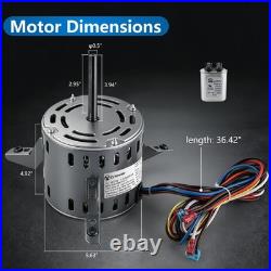HB41TQ113 Furnace Blower Motor 1/3HP, 115V, 1075RPM, 3-Speed for Carrier, Bryant