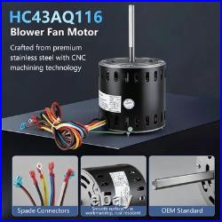 HC43AQ116 Furnace Blower Motor 1/2 HP 115V 1075 RPM 4Spd for Carrier Payne GE