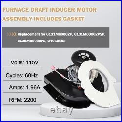Hiorucet 0131M00002P Furnace Exhaust Draft Inducer Fan Motor Compatible with