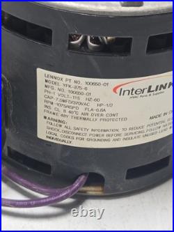 InterLink 100650-01 Furnace Blower Motor YFK-375-6 1/2HP 1075RPM 4SPD 115V CCWLE