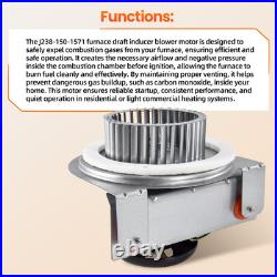 J238-150-1571, HC21ZE117-B Furnace Draft Inducer Blower Motor Assembly Compatibl
