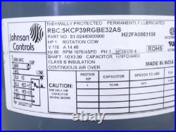 Johnson Controls 5KCP39RGBE32AS Furnace Blower Motor 1HP 115V 1075RPM 4SPD CCW