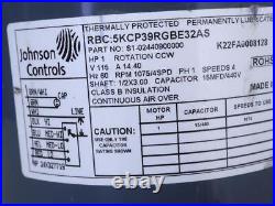 Johnson Controls 5KCP39RGBE32AS Furnace Blower Motor 1HP 115V 1075RPM 4SPD CCW