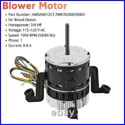 KMSAH012C33 3/4HP Blower Motor for Broad-Ocean 1050RPM 115-120V 1Phase 50/60Hz