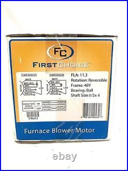 Lennox First Choice Furnace Fan Blower Motor Y4642 3/4HP 11.3A 3SPD WG840589-EW