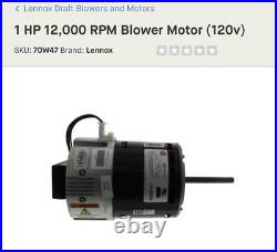 Lennox furnace blower motor 70w47
