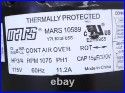 MARS 10589 Furnace Blower Motor 3/4HP 1075RPM 1PH 115V Y7L623F05S