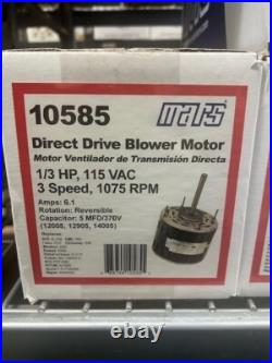 Mars 10585 Furnace Blower Motor 1/3 HP 115 VAC