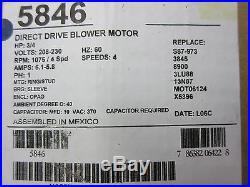 New 1/3 HP 5846 Emerson Us Motors K55bwkdk-9453 Furnace Blower Motor Mot06124
