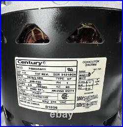 NEW Century D1056 Standard Efficiency 40°C 3-SPD Furnace Blower, 1/2HP 3.6 Amps