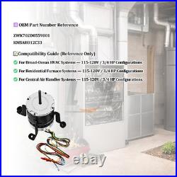 NEW ZWK702D0559801 115-120V 3/4HP HVAC Furnace Blower Motor For Broad-Ocean