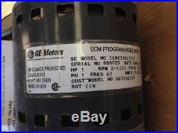 NOS GE ECM 5SME39SL0122 HD52AE120 Furnace Blower Motor w Harness 1hp 0-1300 rpm