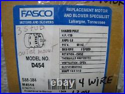 New Fasco D454 71215334 1/30HP 115V 3.3 Furnace Draft Inducer / Blower Motor
