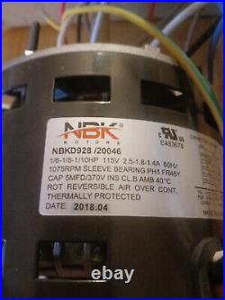 New NBK 5 5/8 Furnace Blower Fan Electric Motor NBKD928