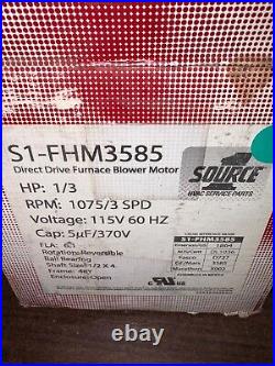 New Source 1 S1-fhm3585 Direct Drive Furnace Blower Motor S4