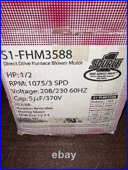 New Source 1 S1-fhm3588 Direct Drive Furnace Blower Motor S4