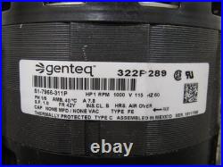 New York / Coleman / Genteq S1-7966-311P 322P289 1/6HP 115V Furnace Blower Motor