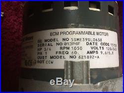Nordyne 622183 Furnace Blower Motor 621892-A 3/4 HP GE 5SME39SL0638