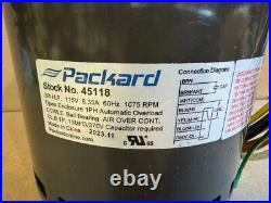 Packard 45118 Furnace Blower Fan Motor for Carrier HC45AE118A 3/4HP