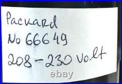 Packard 66649 Draft Inducer Blower Motor 3450 RPM 0.5 A 208/230V used #MA737