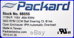 Packard Boiler Fan Motor 66056 for Burnham Combustion Blower 1.0 6116056